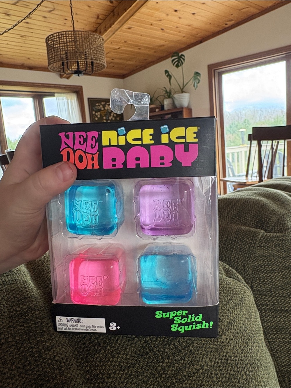 Nice Ice Baby Squishable Ice Cube Toy - Neon Blue, Pink, Purple